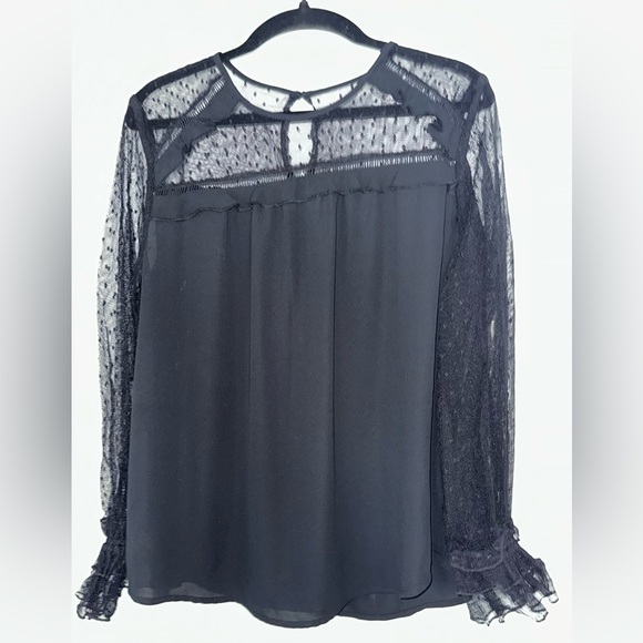 Loft Black Ruffle Blouse - Picture 3 of 5